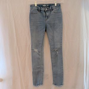 Ballerina Distressed Raw-hem Jeggings